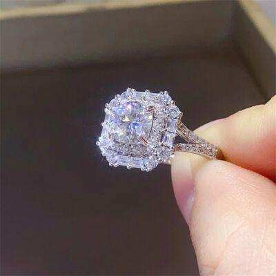 1 Carat Moissanite 925 Sterling Silver Ring - Trendsi - Flyclothing LLC