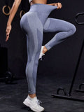 Striped High Waist Active Pants - Trendsi