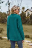 Collared Neck Cable-Knit Long Sleeve Blouse - Trendsi - Flyclothing LLC