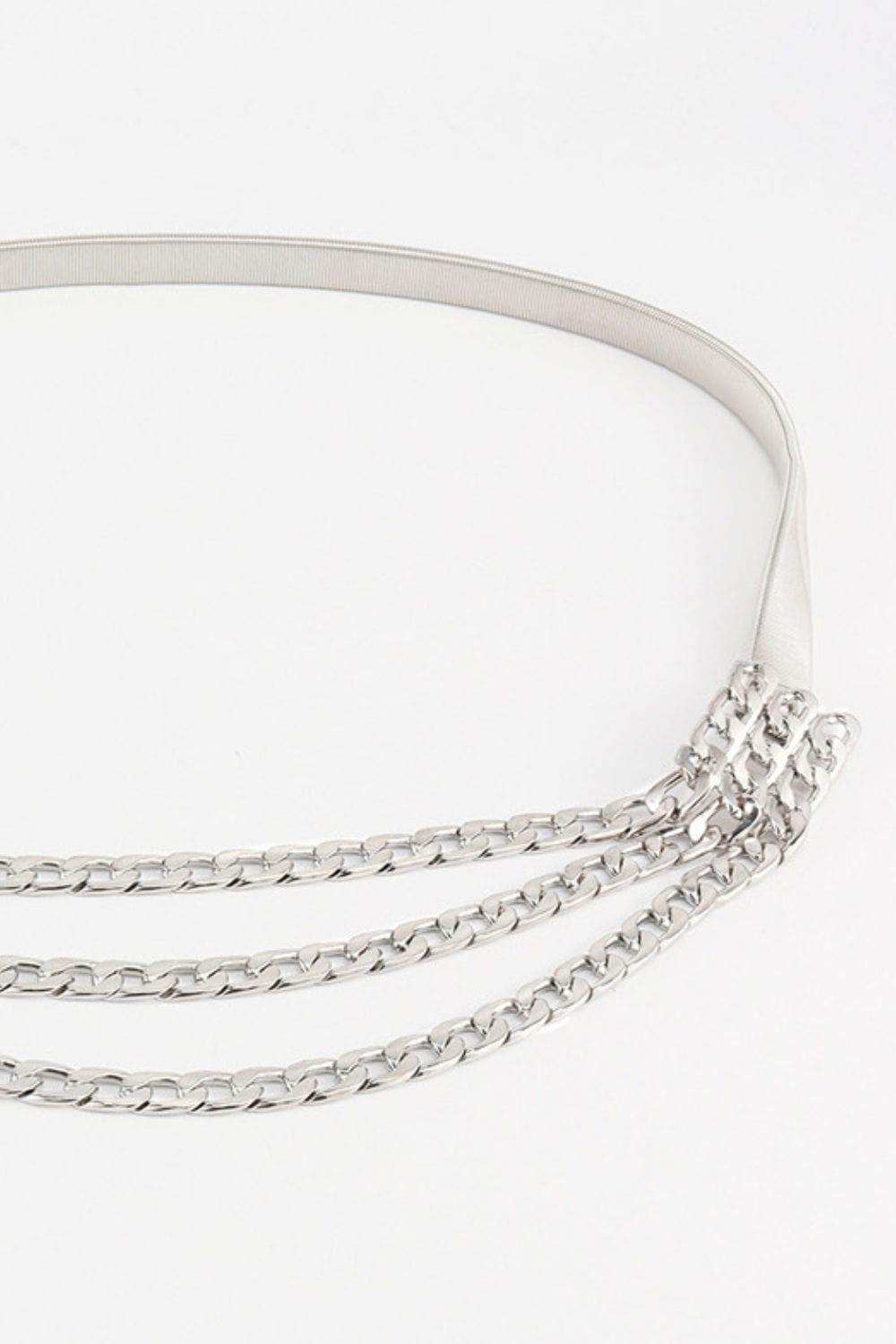 Metal Triple-Layered Chain Belt - Trendsi - Flyclothing LLC