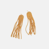 Stainless Steel Rainbow Tassel Dangle Earrings - Trendsi