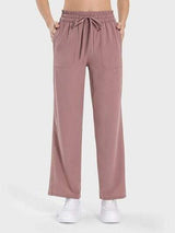 Drawstring Pocketed Active Pants - Trendsi - Flyclothing LLC