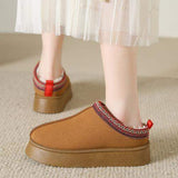 Faux Fur Center-Seam Slippers - Trendsi - Flyclothing LLC
