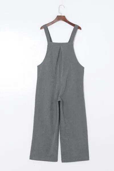 Pocketed Wide Leg Overall - Trendsi - Flyclothing LLC