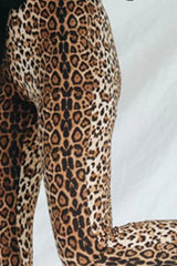 Leopard Print Flare Leg Pants - Trendsi - Flyclothing LLC