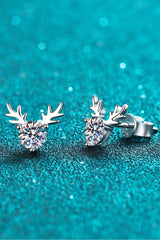 925 Sterling Silver Reindeer-Shaped Moissanite Ring - Flyclothing LLC