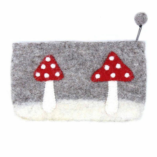 Handmade Felt Mushroom Clutch - Global Groove (P) - Global Groove (P)