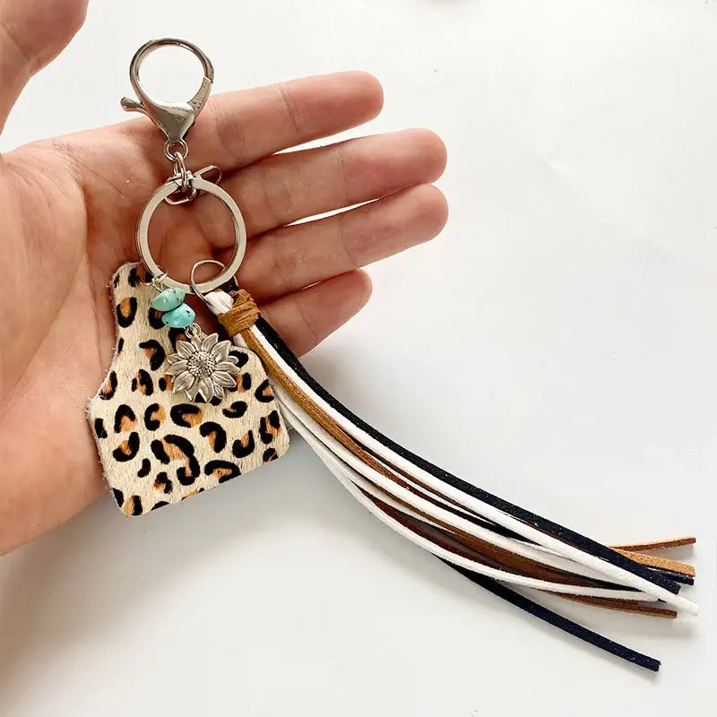 Turquoise Fringe Detail Key Chain - Trendsi - Flyclothing LLC