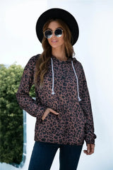 Full Size Printed Quarter-Snap Drop Shoulder Hoodie - Trendsi - Flyclothing LLC