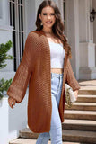Open Front Longline Cardigan - Trendsi - Flyclothing LLC