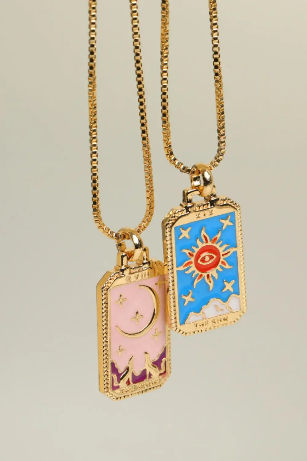 Tarot Card Pendant Copper Necklace - Trendsi - Flyclothing LLC