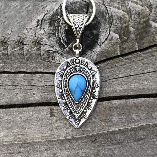 Geometric Alloy Pendant Necklace - Trendsi - Flyclothing LLC