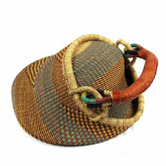 Bolga Pot Design Market Basket, Mixed Colors - Gitzell