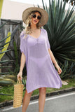 Openwork Side Slit Cover-Up Dress - Trendsi