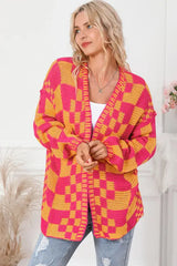 Contrast Exposed Seam Open Front Cardigan - Trendsi - Flyclothing LLC