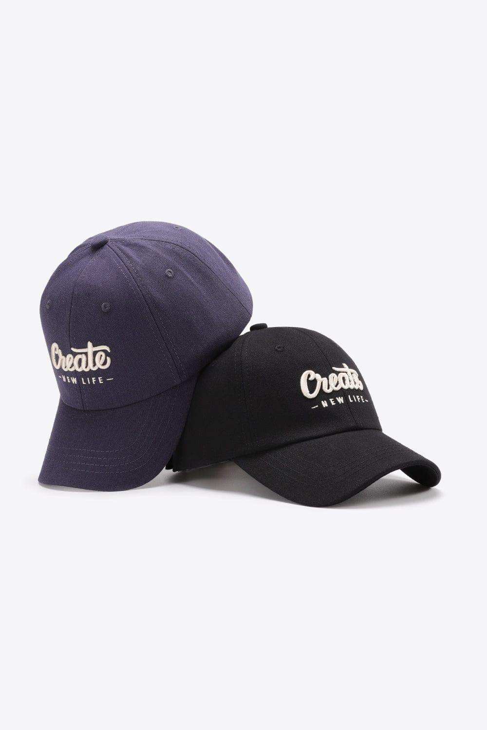 CREATE NEW LIFE Adjustable Cotton Baseball Cap - Trendsi - Flyclothing LLC