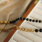 Bead Detail Chunky Chain Necklace - Trendsi - Flyclothing LLC