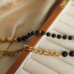 Bead Detail Chunky Chain Necklace - Trendsi