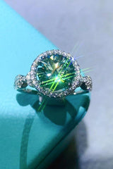 2 Carat Moissanite Emerald Green Ring - Trendsi