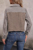 Collared Neck Button Front Pocketed Jacket - Trendsi