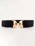 Alloy Buckle Elastic Belt - Trendsi - Flyclothing LLC