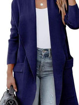 Open Front Dropped Shoulder Outerwear - Trendsi - Flyclothing LLC