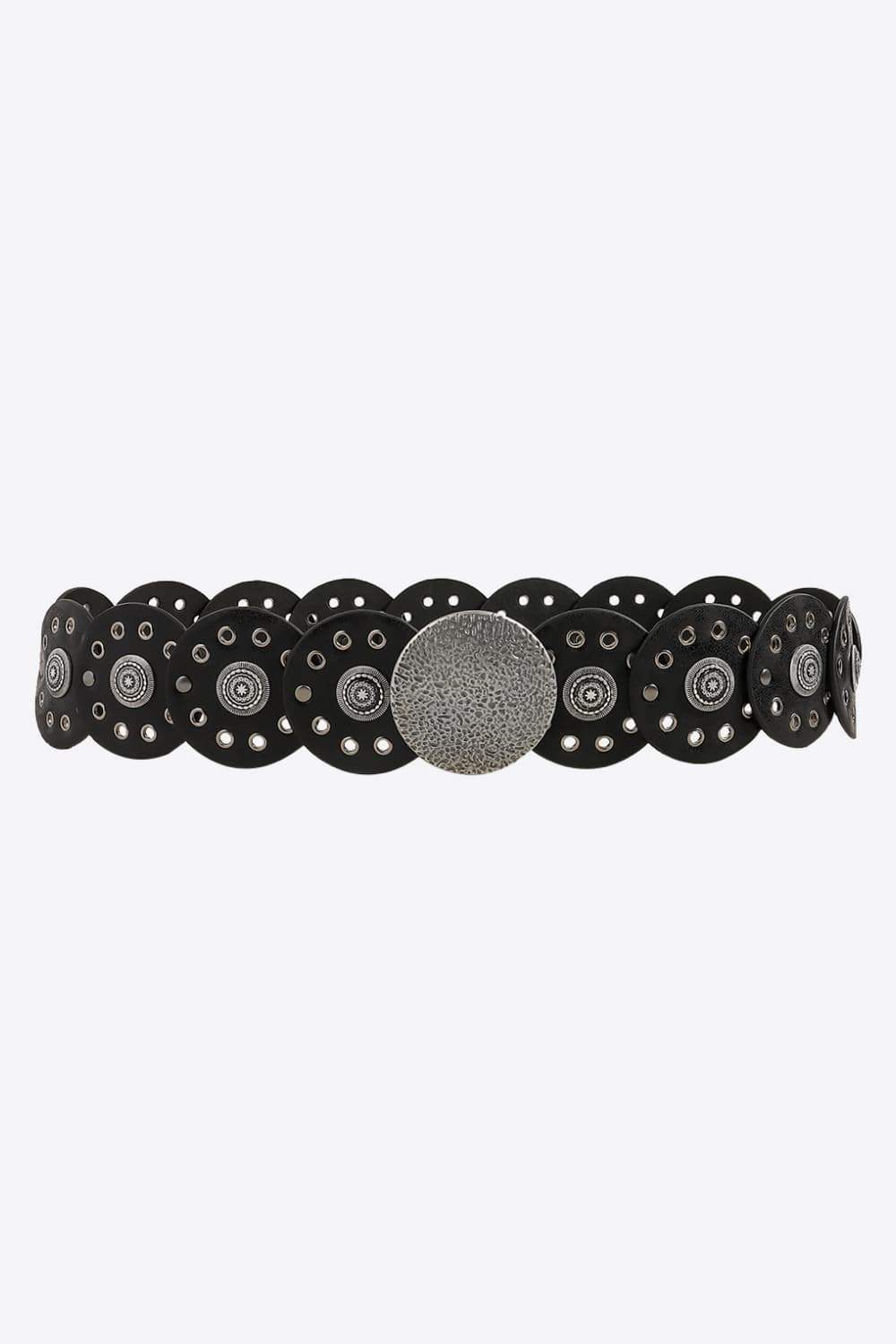 Round Shape PU Leather Belt - Trendsi - Flyclothing LLC
