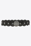 Round Shape PU Leather Belt - Trendsi
