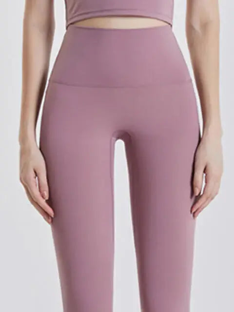 Wide Waistband Sports Leggings - Trendsi - Flyclothing LLC