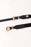 Double Buckle Elastic Belt - Trendsi - Flyclothing LLC