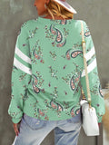 Paisley Dropped Shoulder T-Shirt - Trendsi - Flyclothing LLC