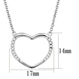 Alamode Rhodium Brass Chain Pendant with AAA Grade CZ in Clear - Alamode - Flyclothing LLC