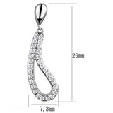 Alamode Rhodium Brass Earrings with AAA Grade CZ in Clear - Alamode