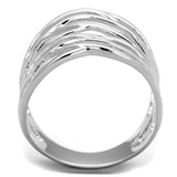 Alamode Rhodium Brass Ring with No Stone - Alamode - Flyclothing LLC