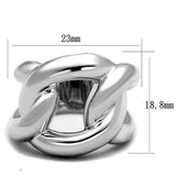 Alamode Rhodium Brass Ring with No Stone - Alamode - Flyclothing LLC