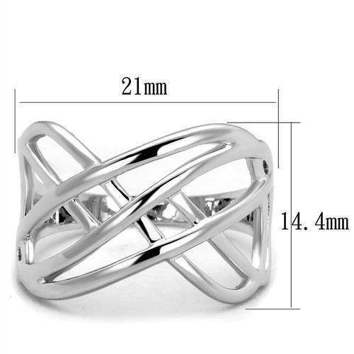 Alamode Rhodium Brass Ring with No Stone - Alamode - Flyclothing LLC