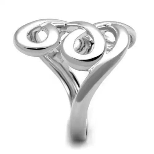 Alamode Rhodium Brass Ring with No Stone - Alamode - Flyclothing LLC
