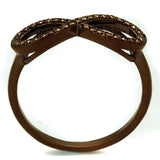 Alamode IP Coffee light Brass Ring with AAA Grade CZ in Light Coffee - Alamode - Flyclothing LLC
