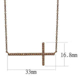 Alamode IP Coffee light Brass Chain Pendant with AAA Grade CZ in Light Coffee - Alamode - Flyclothing LLC