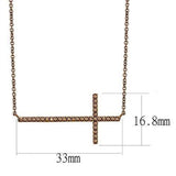 Alamode IP Coffee light Brass Chain Pendant with AAA Grade CZ in Light Coffee - Alamode