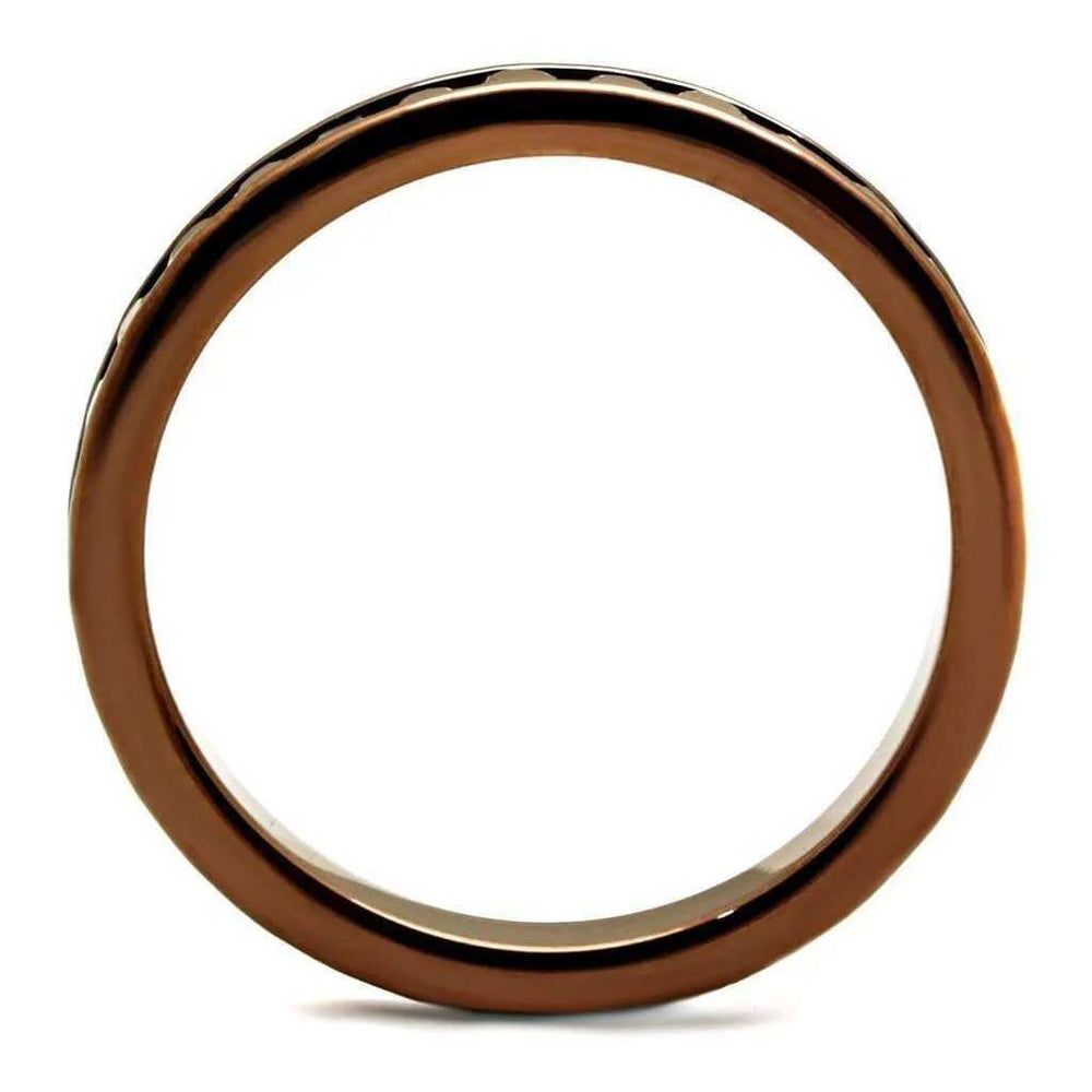 Alamode IP Coffee light Brass Ring with AAA Grade CZ in Brown - Alamode - Flyclothing LLC