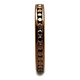 Alamode IP Coffee light Brass Ring with AAA Grade CZ in Brown - Alamode - Flyclothing LLC
