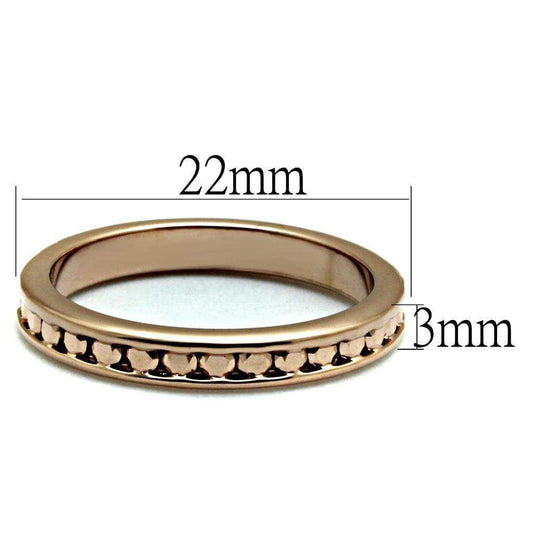 Alamode IP Rose Gold(Ion Plating) Brass Ring with AAA Grade CZ in Metallic Light Gold - Alamode - Flyclothing LLC