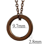 Alamode IP Coffee light Brass Chain Pendant with Top Grade Crystal in Light Coffee - Alamode - Flyclothing LLC