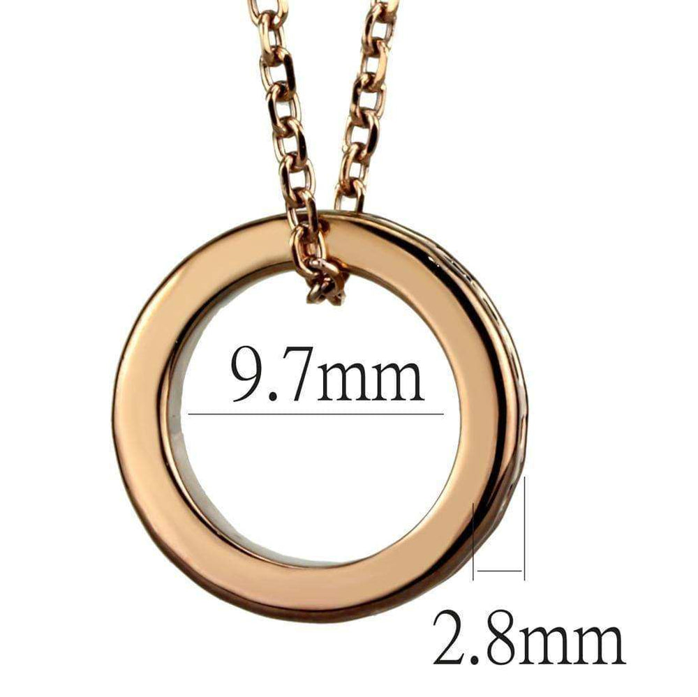 Alamode IP Rose Gold(Ion Plating) Brass Chain Pendant with Top Grade Crystal in Metallic Light Gold - Alamode - Flyclothing LLC