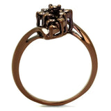 Alamode IP Coffee light Brass Ring with AAA Grade CZ in Light Coffee - Alamode - Flyclothing LLC