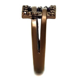 Alamode IP Coffee light Brass Ring with AAA Grade CZ in Light Coffee - Alamode - Flyclothing LLC