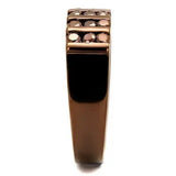 Alamode IP Coffee light Brass Ring with AAA Grade CZ in Light Coffee - Alamode - Flyclothing LLC