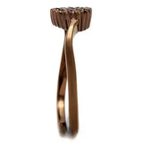 Alamode IP Coffee light Brass Ring with AAA Grade CZ in Light Coffee - Alamode - Flyclothing LLC