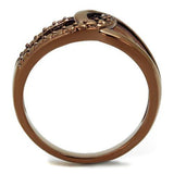 Alamode IP Coffee light Brass Ring with AAA Grade CZ in Light Coffee - Alamode